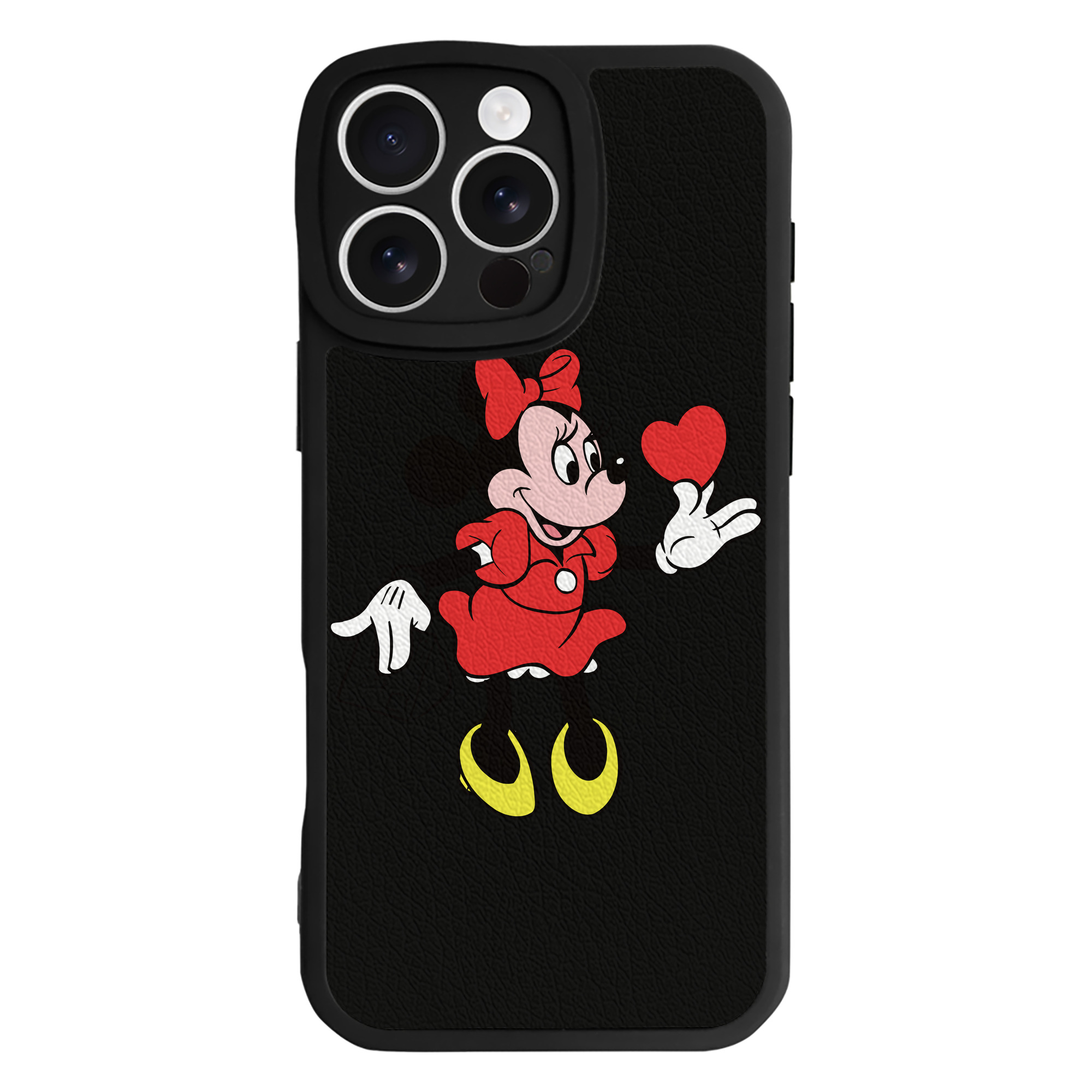 （画像用） ミッキーマウス Mickey Mouse 【iPhone 16シリーズ対応】シリコンスマホケース（レザー調） 材質：シリコン
